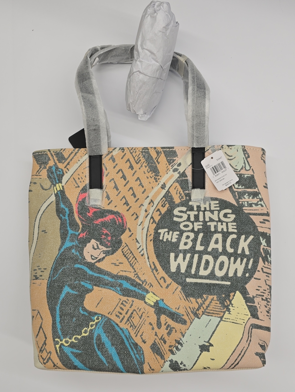 Coach x Marvel Blk Widow Cnvs Tote/ Shoulderbag-New With Tags &Wrap - Picture 2 of 8